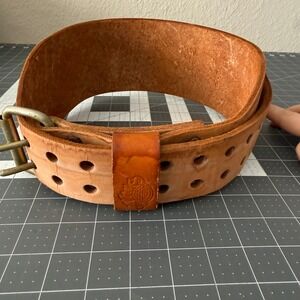 Altus Leather Weightlifting Belt‎ Double Prong Powerlifting Medium 28"-34"